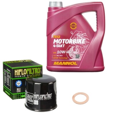 HiFlo Ölfilter Set MN 10W40 4L für Honda ST 1300 A Pan European ABS CBS SC51A 17