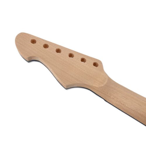 Cuello de guitarra eléctrica 22 trastes 25,5 pulgadas caoba negro incrustación encuadernación negra - Imagen 5 de 7