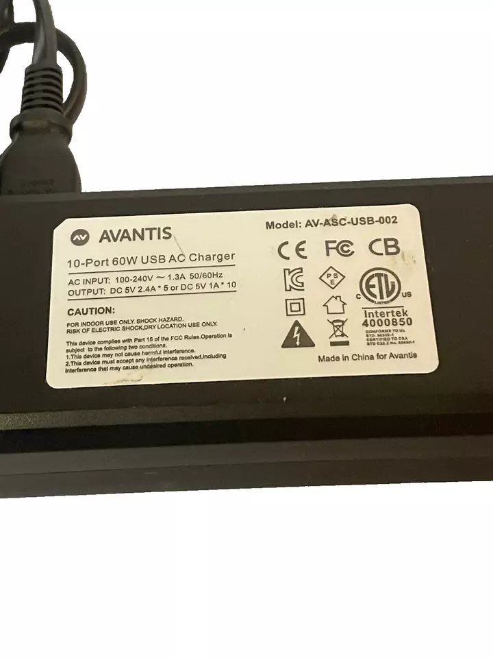Avantis USB Data 10 Port 60W Built In Charging Port Model - Image 2 of 2