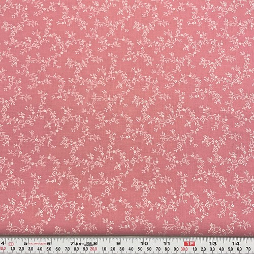 Vintage Blumen Dusty Mauve Georgia Bonesteel Wamsutta Baumwollrest 12" x 43"
