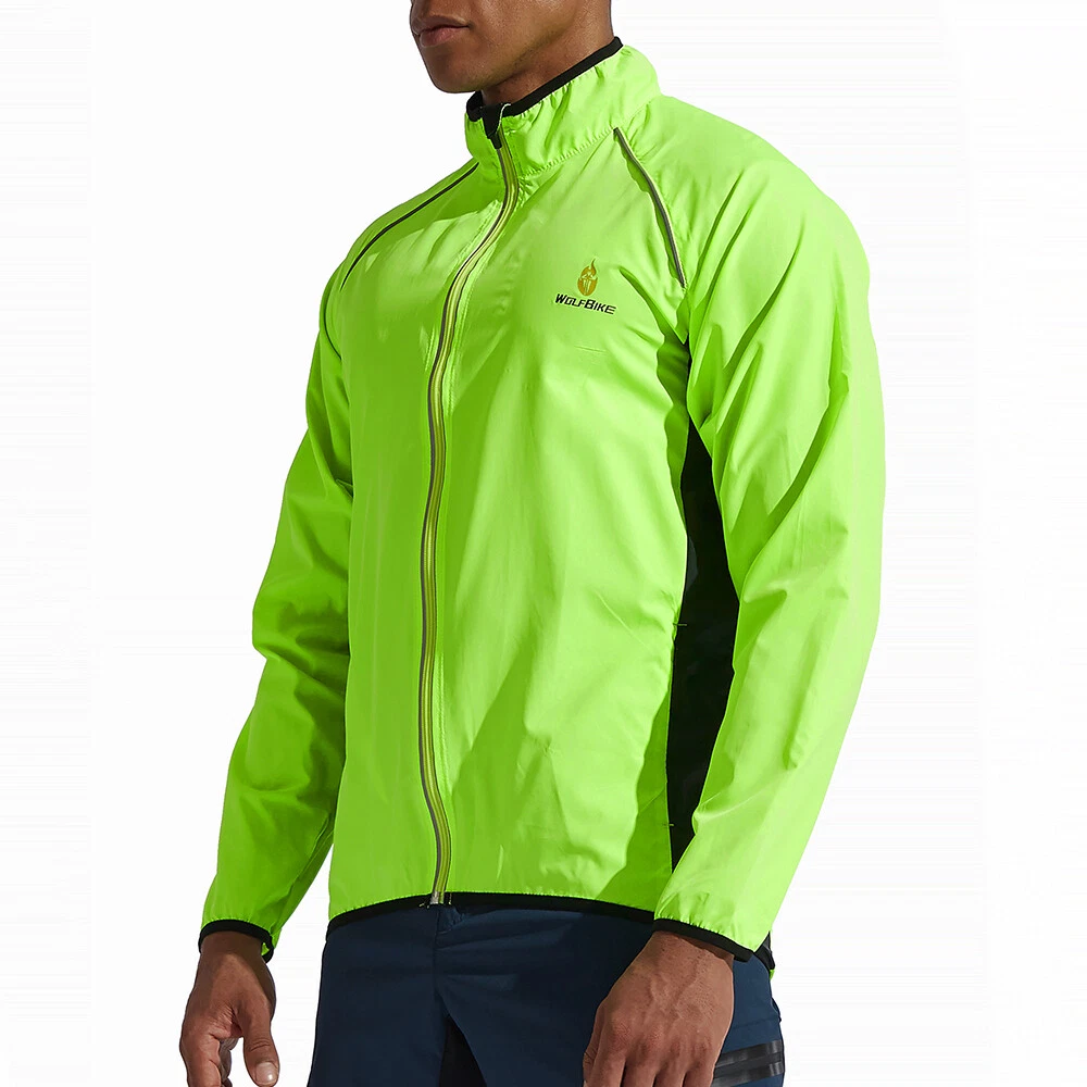 Men Women Cycling Jacket Windproof Waterproof MTB Bike Rain Coat Hi Viz Clothing