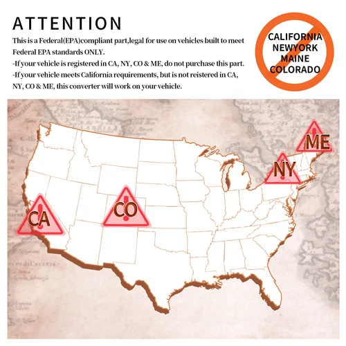 Catalytic Converter for 2" Universal Inlet/Outlet, Catalyst Convert 93241 53004 - Picture 2 of 10