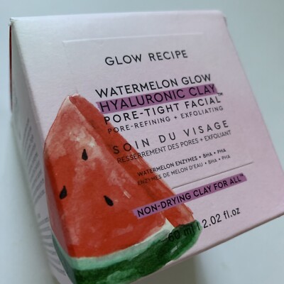 Glow Recipe Watermelon Hyaluronic Clay Pore-Tight Facial Mask Recipe BHA PHA