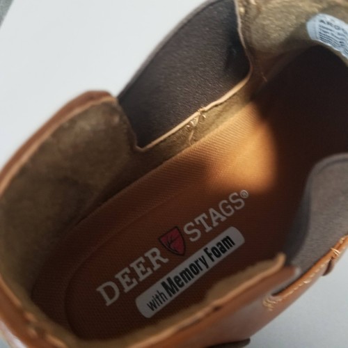 Deer Stags Tan Dress Boot Men’s 9 M Chelsea Blue Bottom Cap Toe Argos Slip On - 第 7/9 張圖片