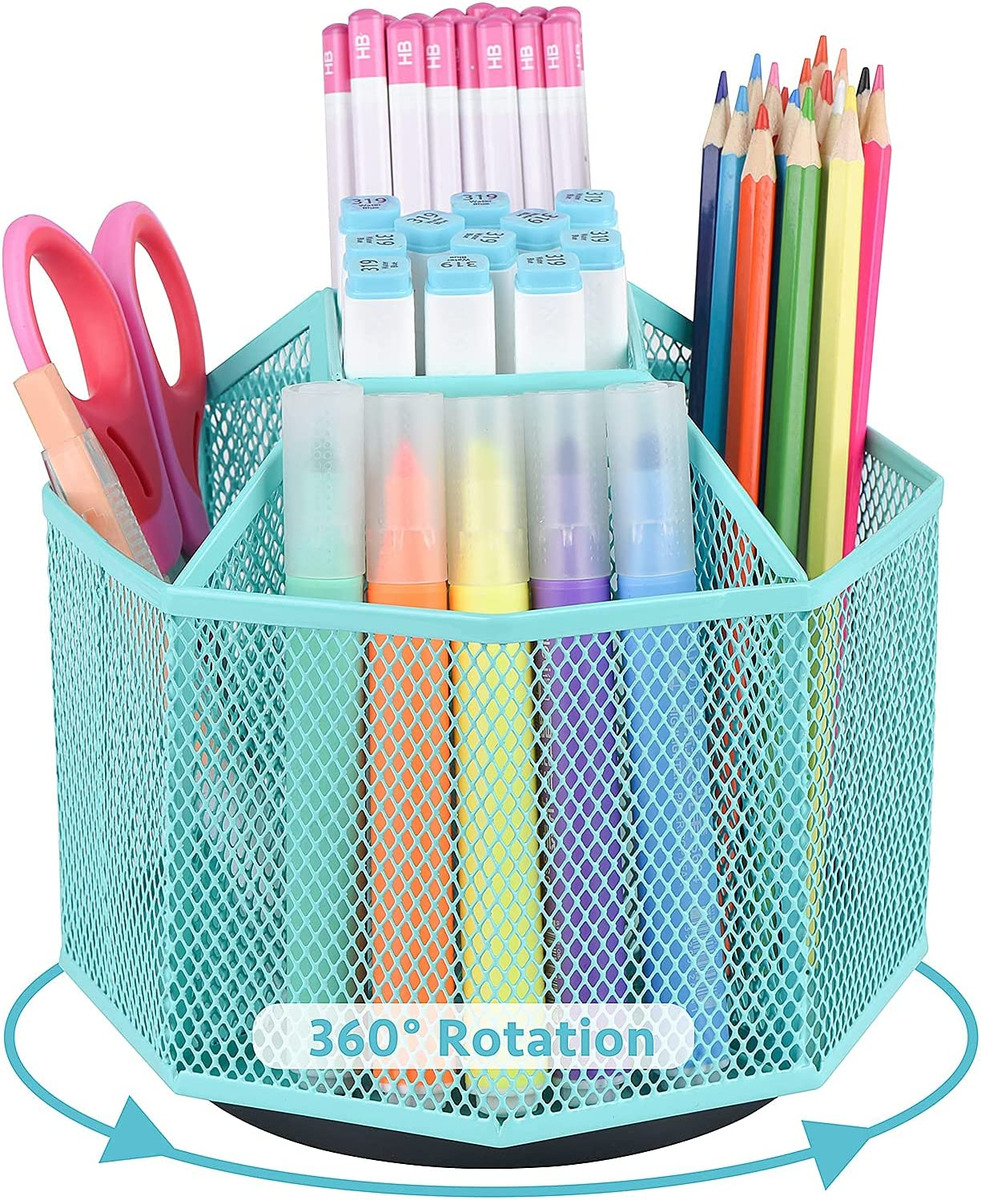 Cute Rotate Art Supply Organizer, Colored Pencil Holder - Art Caddy  Accessories