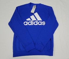 ADIDAS MENS ESSENTIALS FRENCH TERRY BIG LOGO SWEATSHIRT ROYAL BLUE HE1840