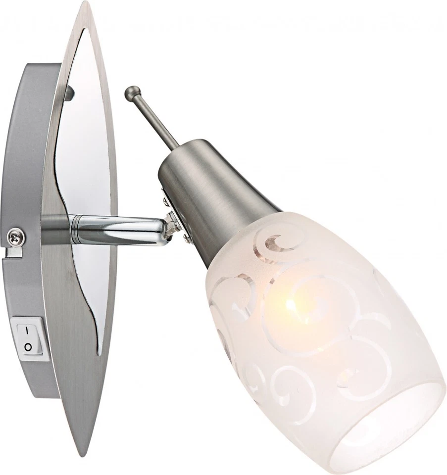 Struttura In Nichel Opaco, Cromato Opale Satinato Con Motivo FLORITA Big.Light - Immagine 2 di 3