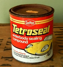 Vintage 500ml CarPlan Tetroseal Underbody Sealing Compound Tin Classic Car