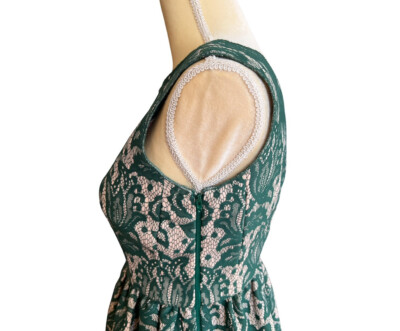 Vintage Zara Emerald Black Lace Tulip Dress Size XS 0 | eBay