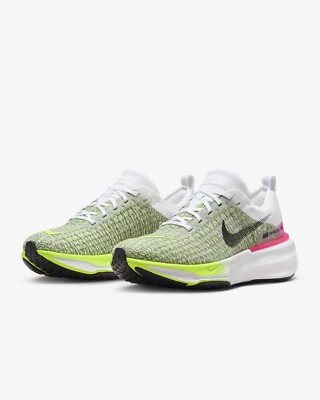 Men's Size Nike ZoomX Invincible Run Flyknit White Black Volt