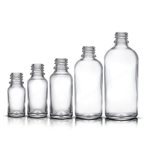Großhandel Bulk KLAR Glasflasche OHNE Kappe Tropfflaschen DIN18 GL18 Hals - Bild 2 von 4