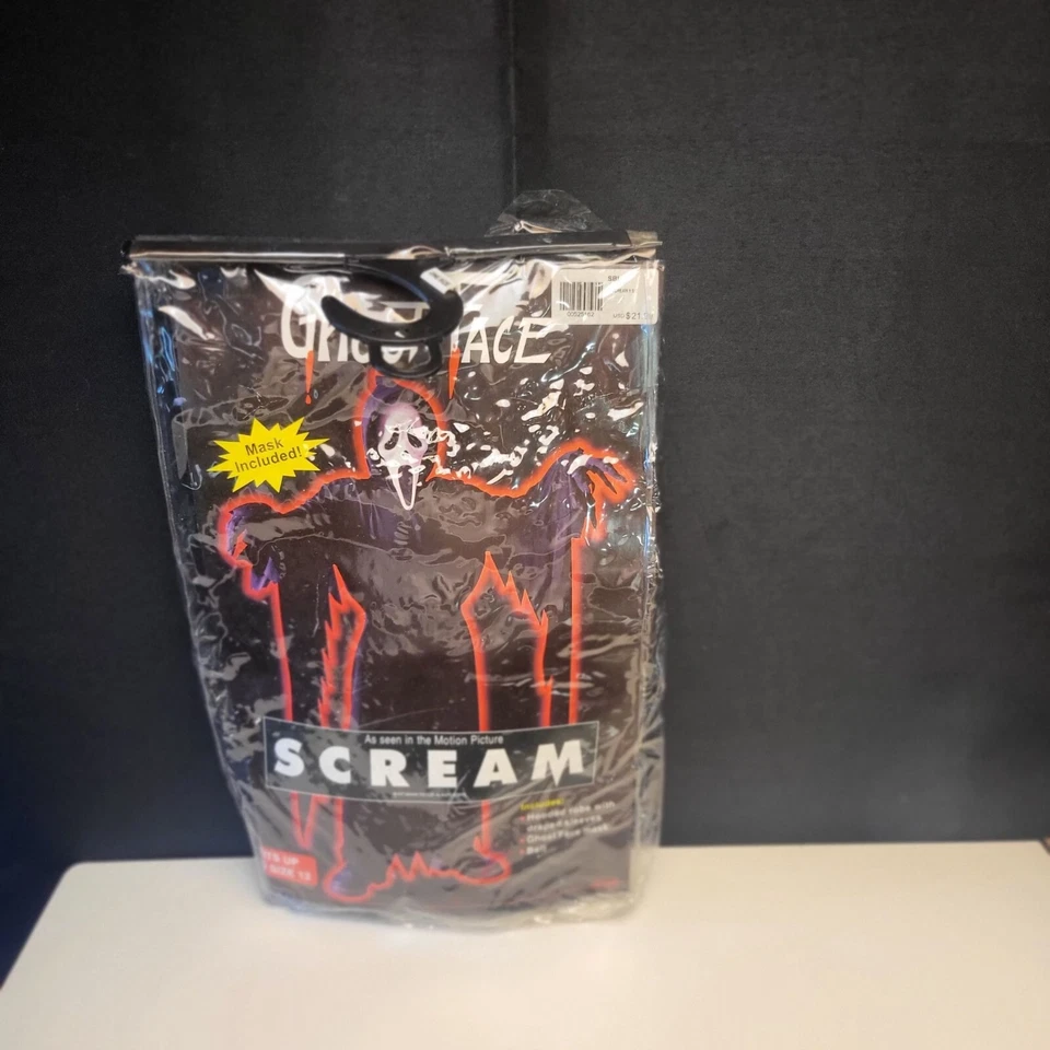 Disfraz Ghost Face Scream Máscara Sábana Bata Niño Niña hasta 12 Espuma 1997 Película OSFM Foto 4 de 4