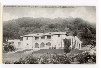 Villa Montalvo, Senator J. D. Phelan Residence, Saratoga, CA 1910 postcard