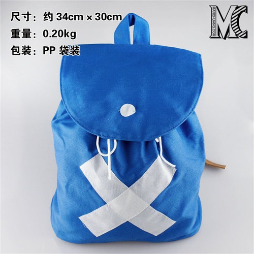 ONE PIECE Tony Tony Chopper Anime Blue School Shoulder Bag Cosplay Backpack - 第 1/2 張圖片