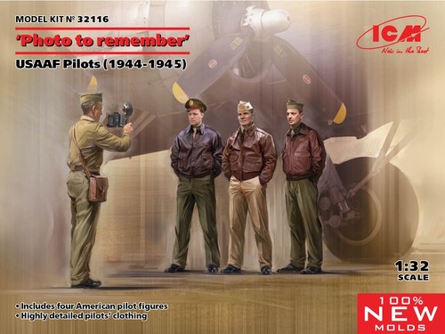 ICM 32116 Plastic model kit Scale 1:32 USAAF Pilots. Photo to remember 1944-1945 - Bild 8 von 8