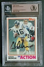 Chuck Muncie (d.2013) Signed 1982 Topps #237 Autographed Football Card BAS