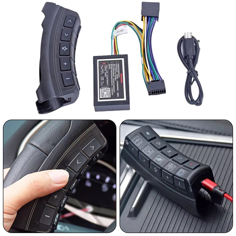 Universal Car Wireless Steering Wheel Button Remote Control for Android ...