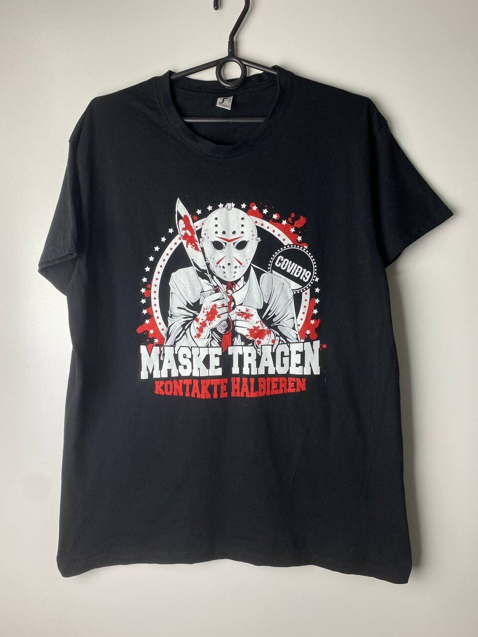 Maske Tragen Covid-19 Vintage T-Shirt Size L