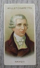 Imperial Tobacco Co Will's Cigarette Trade Card vintage No. 3 Joseph Haydn