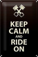 Blechschild Spruch 20X30 Cm Keep Calm And Ride On Metall Deko Schild Tin Sign