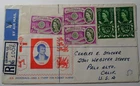 STAMPMART : ENGLAND GB 1960 ALLOWAY EUROPEAN POSTAL COFERENCE REGD. FDC TO USA