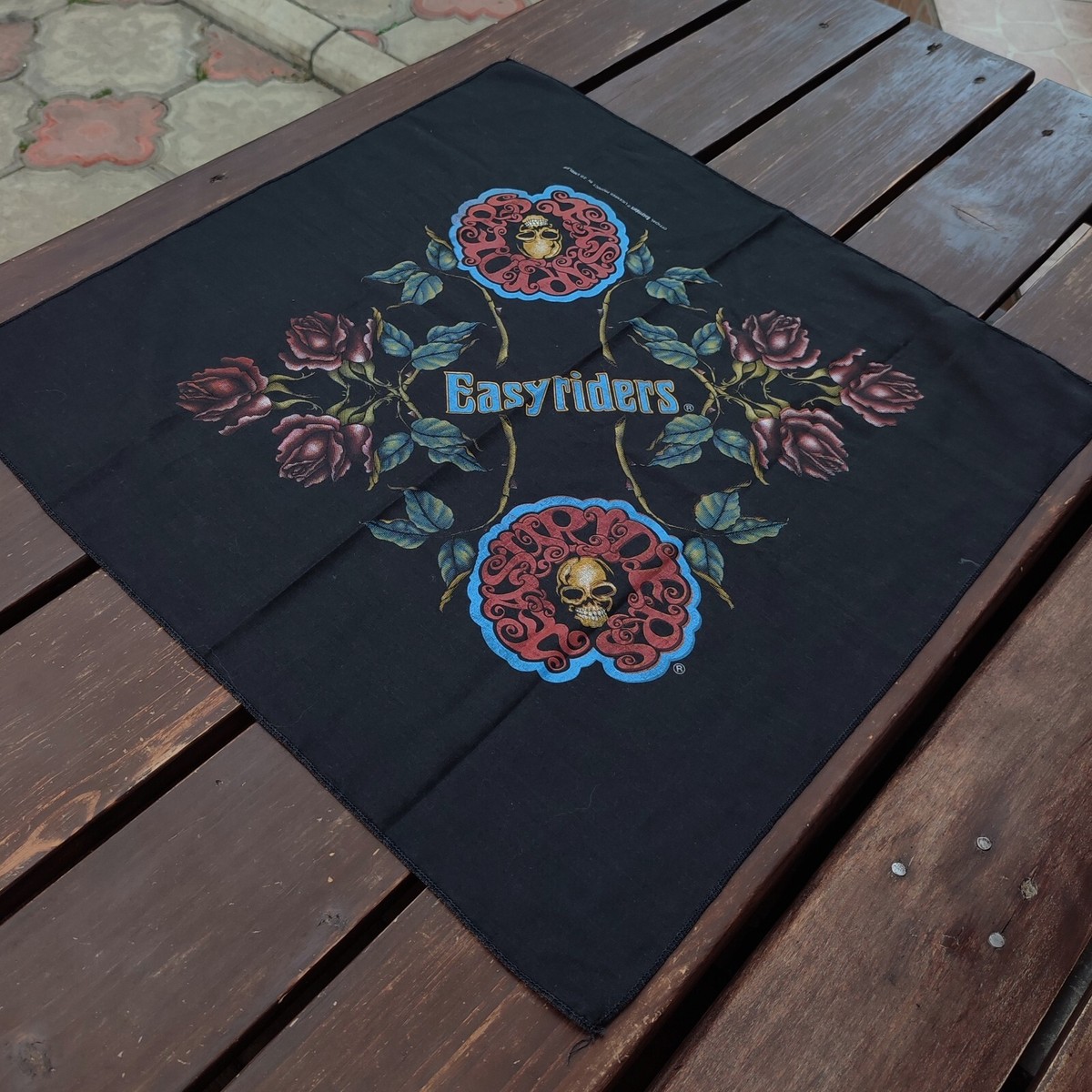 Easy Riders By 3D EMBLEM Bandana - No T-Shirt Vintage 80s Skull