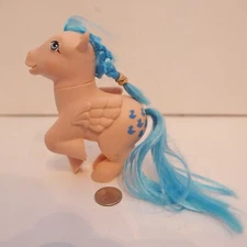 Vintage 1983 G1 MY LITTLE PONY PEGASUS SPRINKLES Blue Ducks Hair Hasbro