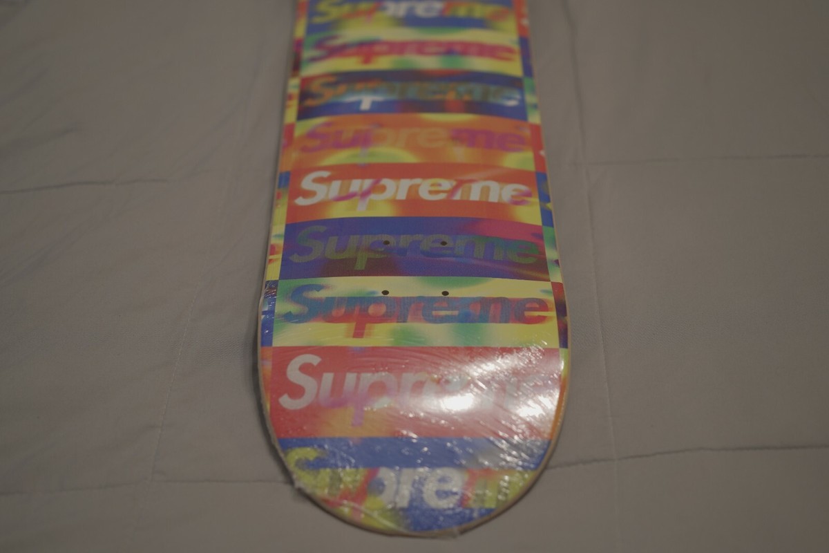 Supreme Distorted Logo Skateboard Yellow 8.375” x 32.125” SS20