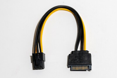 15 Pin S-ATA (SATA) männlich auf 6 Pin PCI Express (PCI-E) weiblich Stromadapter