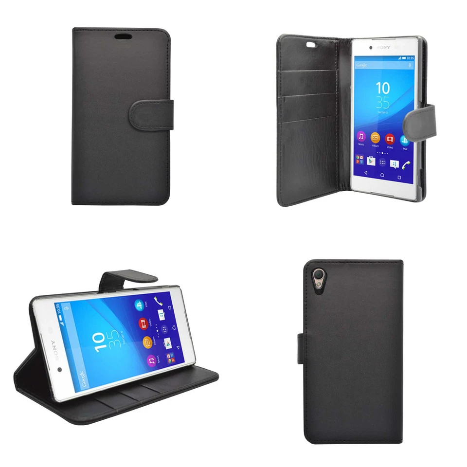 外壳 适合索尼 Xperia Z3 Plus 钱包式 翻盖 PU 革 支架 卡槽 手机保护套 — 第 2/4 张图片