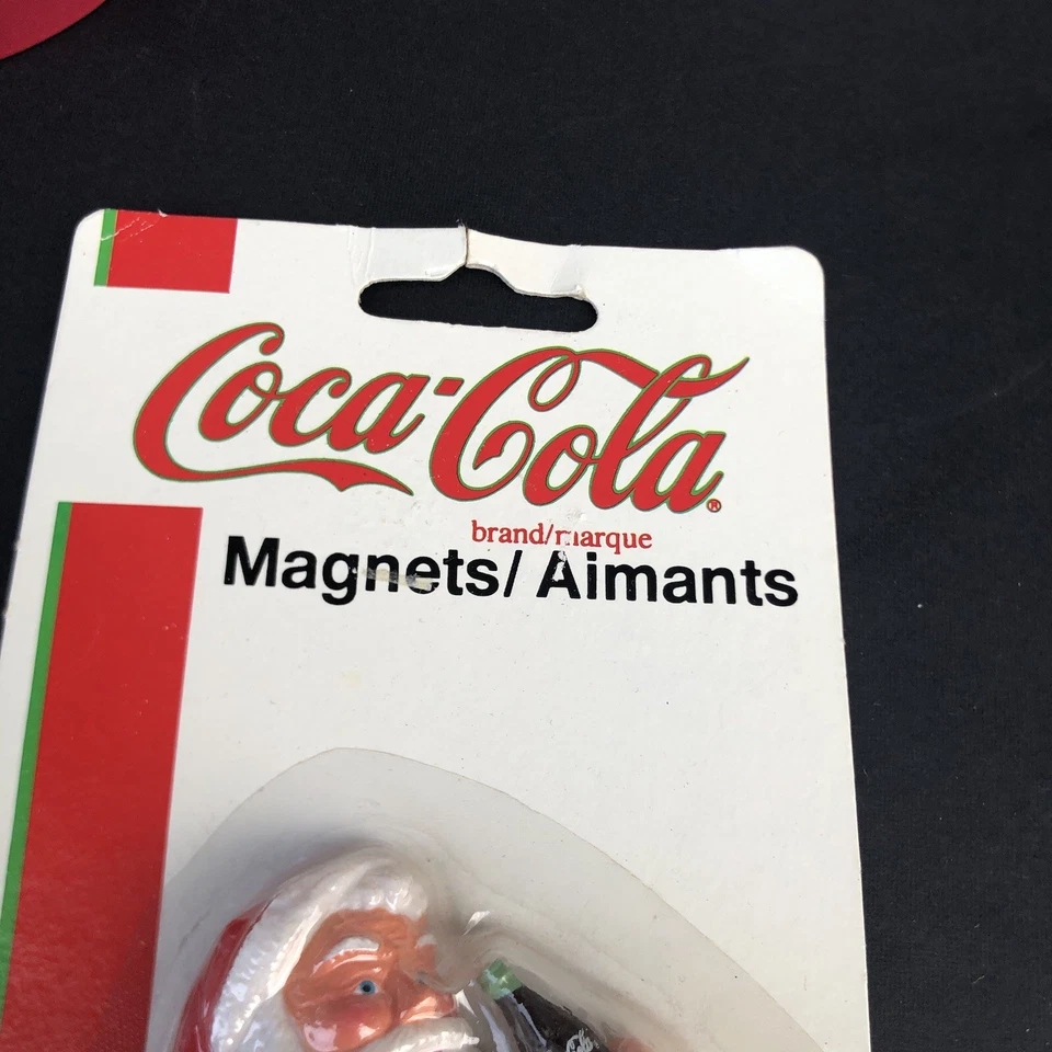 Vtg Coke Coca Cola 90s Collector’s Lot  Santa Magnets, Metal Tin, Coin Tray - Image 4 of 4