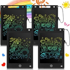 Zonon 4 Pcs LCD Writing Tablet 8.5 Inch Doodle Board Drawing Black 