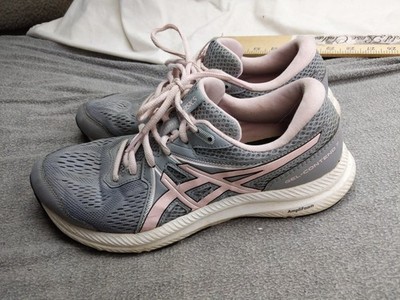 ASICS GEL-Contend 7 Shoes Womens 9.5 41.5 Gray Pink Mesh Sneakers 1012A911