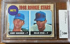 1968 Topps #177 METS ROOKIES Nolan Ryan/Jerry Koosman BGS 8 NM-MT RC HOF
