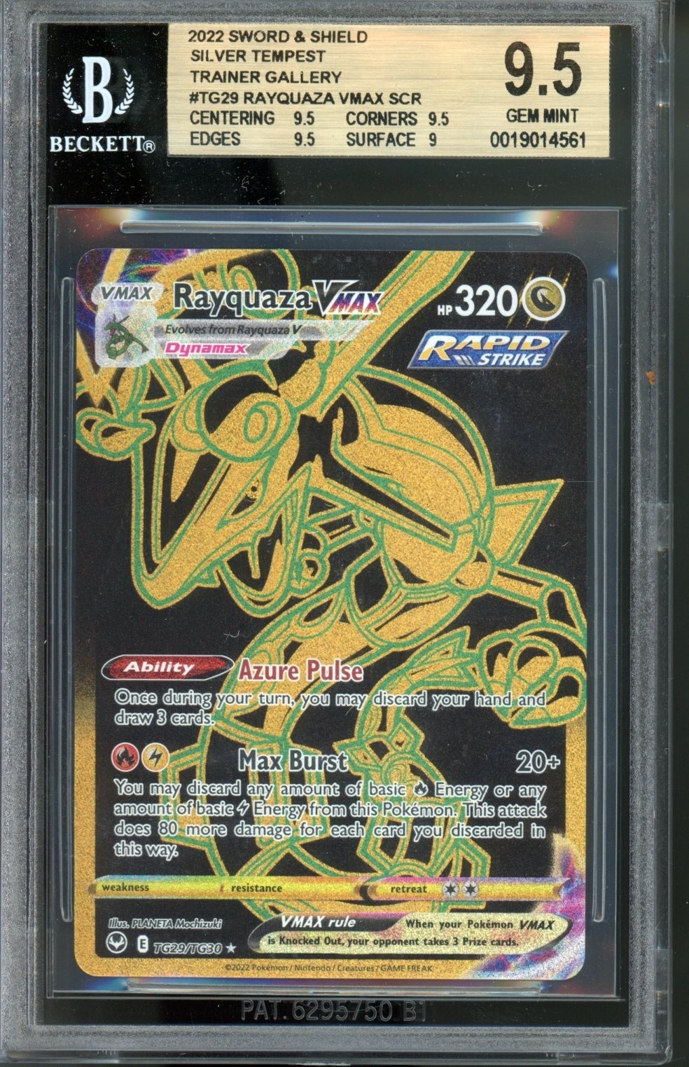 BGS 9.5 - Rayquaza VMAX #TG29 Pokemon Silver Tempest
