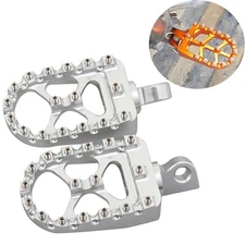 Foot Pegs Pedal Pad Wide Fat Footrest For Harley Sportster Dyna Fat Bob MX Style