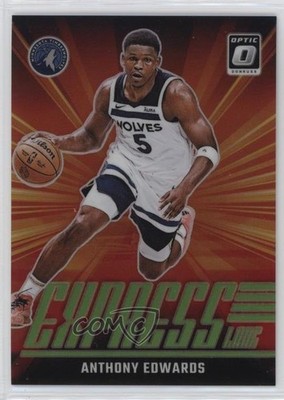 2024 Donruss Optic Express Lane Lime Green Prizm 108/199 Anthony Edwards #7 11ng