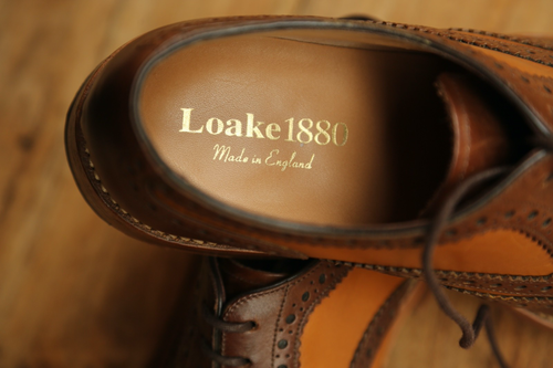 Zapatos Loake 1880 Tarántula Dos Tonos Cuero Marrón Oxford Brogue UK 8 F US 9 - Imagen 11 de 12