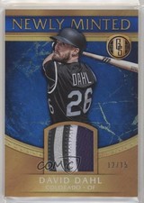 2017 Chronicles Gold Standard Newly Minted Memorabilia Blue 12/15 David Dahl tj0