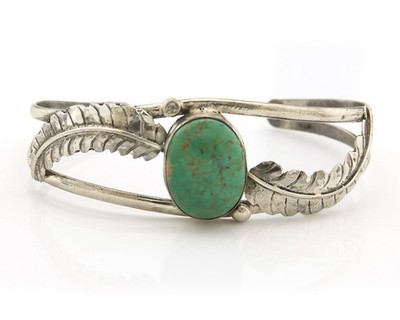 Navajo Bracelet Sterling Silver Turquoise Native American Artist Handmade