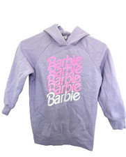 Barbie Lavender-Purple Hoodie Pink Logo Hoodie Sweater Hooded Sweatshirt Size 8