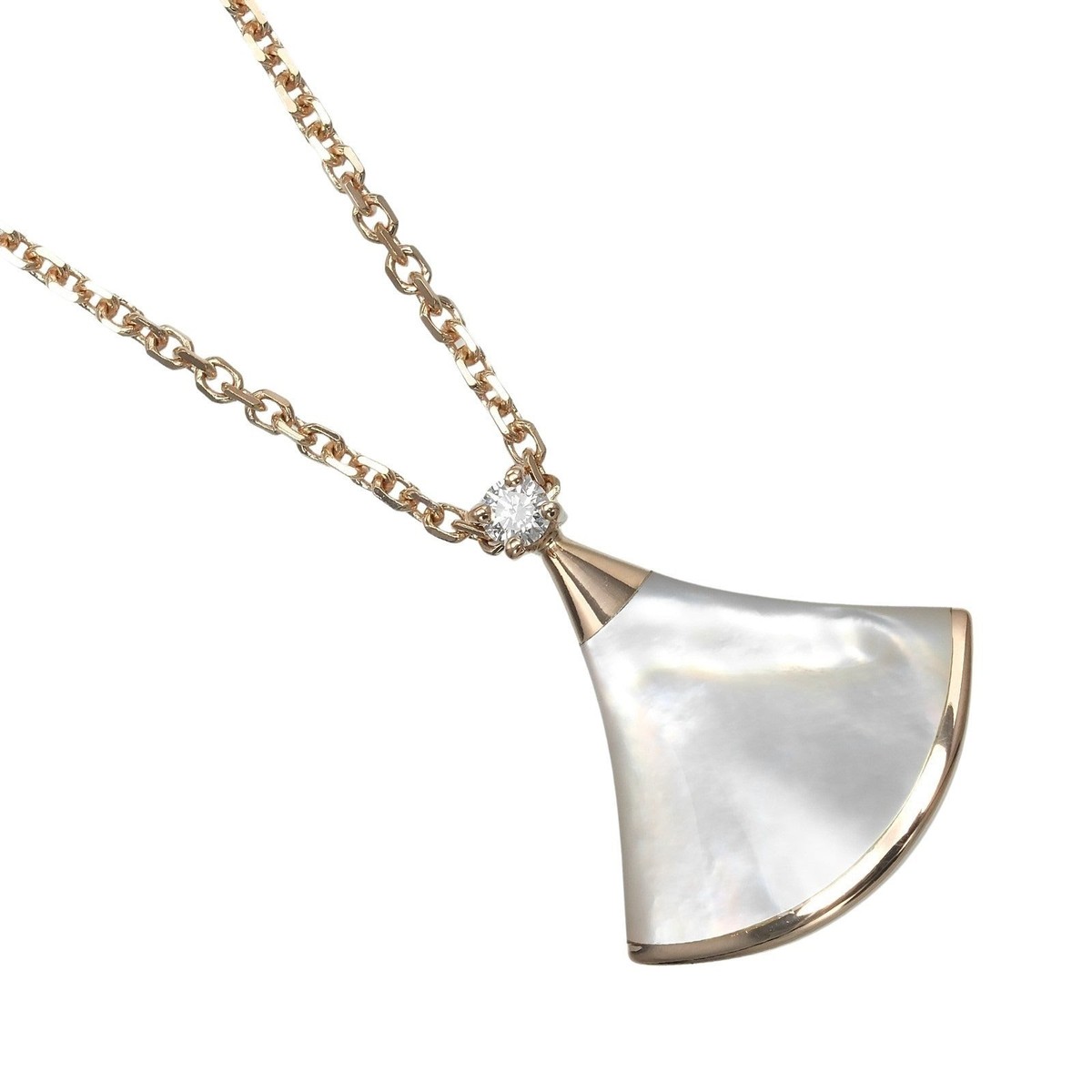 Bvlgari Divas' Dream Au750 Necklace Diamond Mother Of Pearl Women