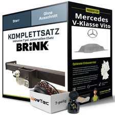 Anhängerkupplung BRINK starr für MERCEDES V-Klasse Vito +E-Satz Set NEU