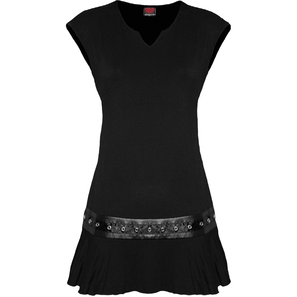 Spiral - Stud Waist Mini Kleid Schwarz - Bild 1 von 1