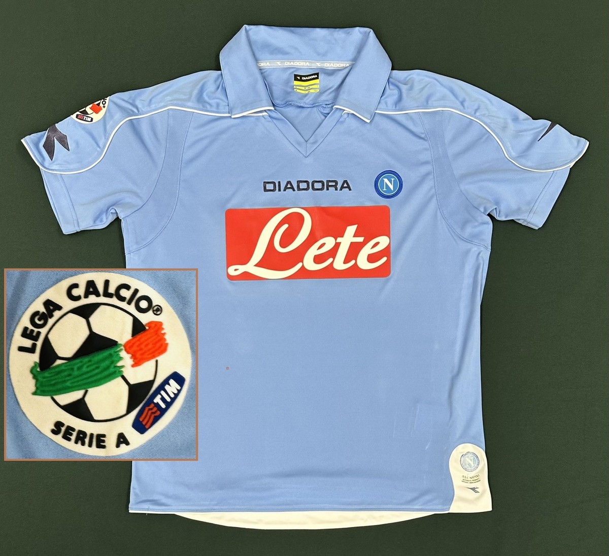 SSC NAPOLI 2008/09 Diadora Home Jersey (S) -Italy- Serie A Lega