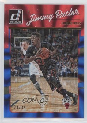 2016-17 Panini Donruss Blue Holo Laser 24/49 Jimmy Butler #10 9l1