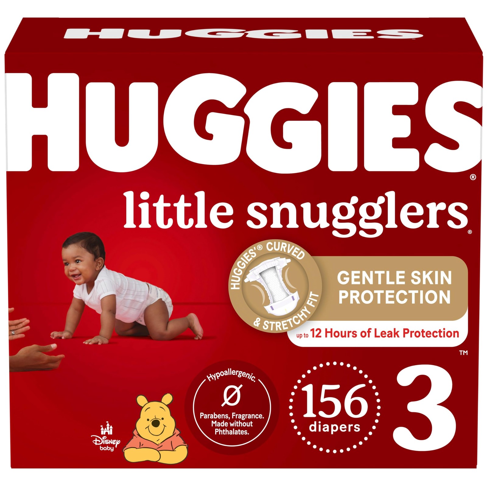 Keep Baby Dry and Comfortable - Huggies Little Snugglers Size 3 156ct
