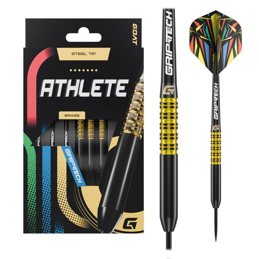 GOAT Athlete Brass Steel Tip Darts - Yellow - 12g