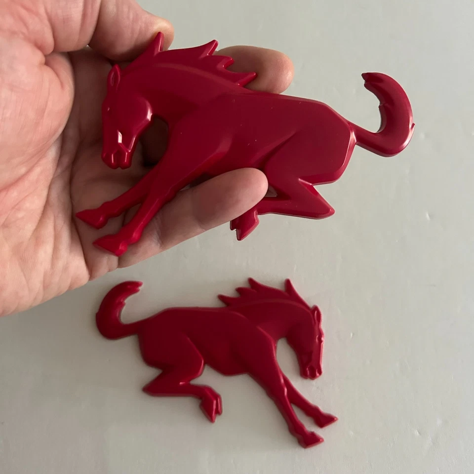 Fender or Rear Emblem Red Pony Horse Tailgate Badge Ford Bucking Bronco - Image 2 of 4