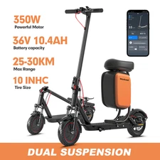 LOT of Comfort in City: Foldable E-Scooter with Dual Shocks, Seat & Smart App